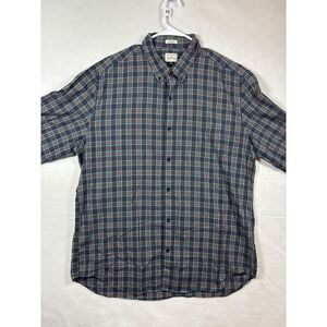 J.Crew Mens Classic Fit Plaid Shirt XL 100% Cotton Button down shirt short selve